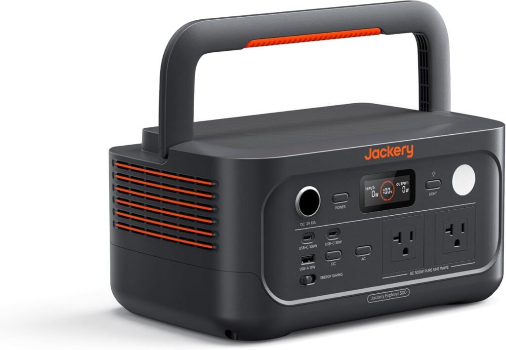 Jackery Explorer v2 Portable Power Station, 512Wh LiFePO4 Battery, 500W AC/1000W Peak, Solar Generator for Camping, Outdoors, and Power Outages