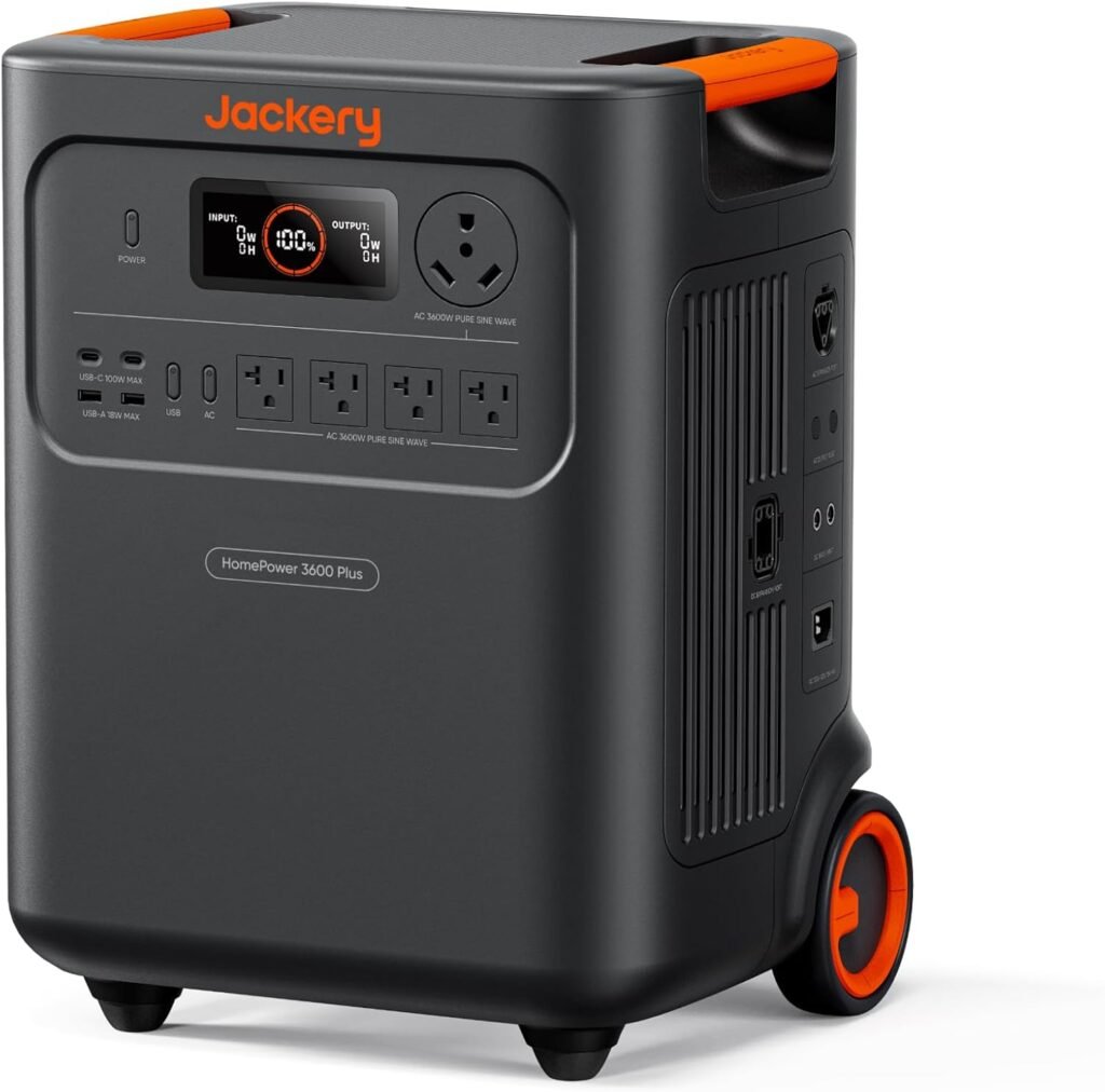 Jackery HomePower Plus Portable Power Station, 3600W AC Output, 3584Wh LFP Solar Generator, Expandable up to 21kWh, Essential Home Backup for Home Use, Emergencies, RV (Solar Panel Optional) Jackery HomePower Plus Portable Power Station, 3600W AC Output, 3584Wh LFP Solar Generator, Expandable up to 21kWh, Essential Home Backup for Home Use, Emergencies, RV (Solar Panel Optional)