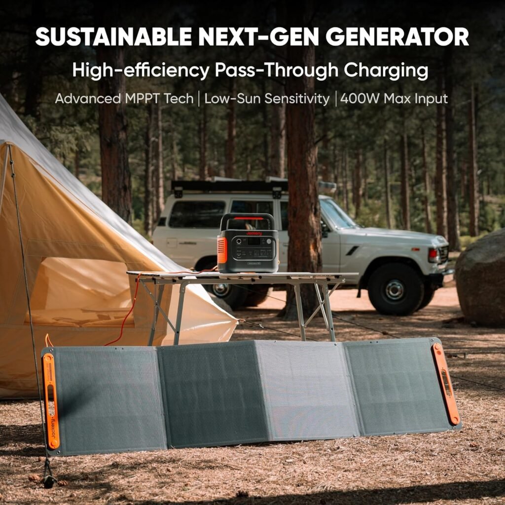 Jackery Solar Generator v2 with 200W Solar Panel,1070Wh Portable Power Station LiFePO4 Battery,1500W AC/100W USB-C Output, 1Hr Fast Charge for Outdoor,Off-Grid Living,RV,Emergency