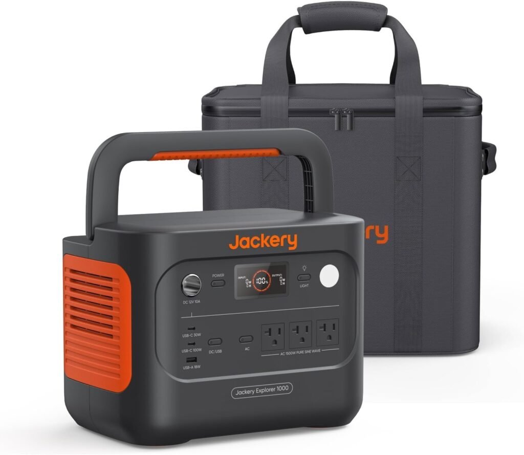 Jackery Solar Generator v2 with 200W Solar Panel,1070Wh Portable Power Station LiFePO4 Battery,1500W AC/100W USB-C Output, 1Hr Fast Charge for Outdoor,Off-Grid Living,RV,Emergency