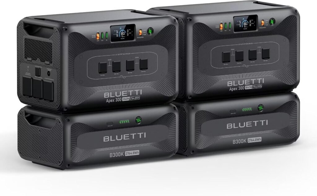 BLUETTI Apex Solar Generator 2x200W Solar Panel Included 2764.8Wh LFP | Portable Power Station with 3840W AC Outlets 7680W Surge, Simultaneous 120V/240V Dual Voltage for Camping, Off-Grid Living BLUETTI Apex Solar Generator 2x200W Solar Panel Included 2764.8Wh LFP | Portable Power Station with 3840W AC Outlets 7680W Surge, Simultaneous 120V/240V Dual Voltage for Camping, Off-Grid Living