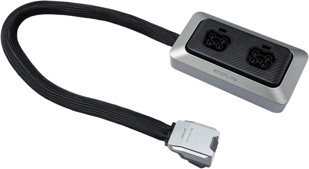 EF ECOFLOW Extra Battery Expansion Adapter | Connects Two Smart Extra Batteries with a Single Cable, Expanding the Capacity of Delta Max Plus and Delta Ultra Plus EF ECOFLOW Extra Battery Expansion Adapter | Connects Two Smart Extra Batteries with a Single Cable, Expanding the Capacity of Delta Max Plus and Delta Ultra Plus